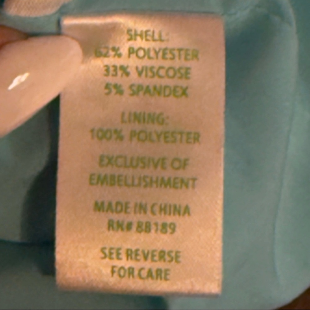 Lilly Pulitzer Turquoise Sleeveless Mini Dress - Picture 4 of 5